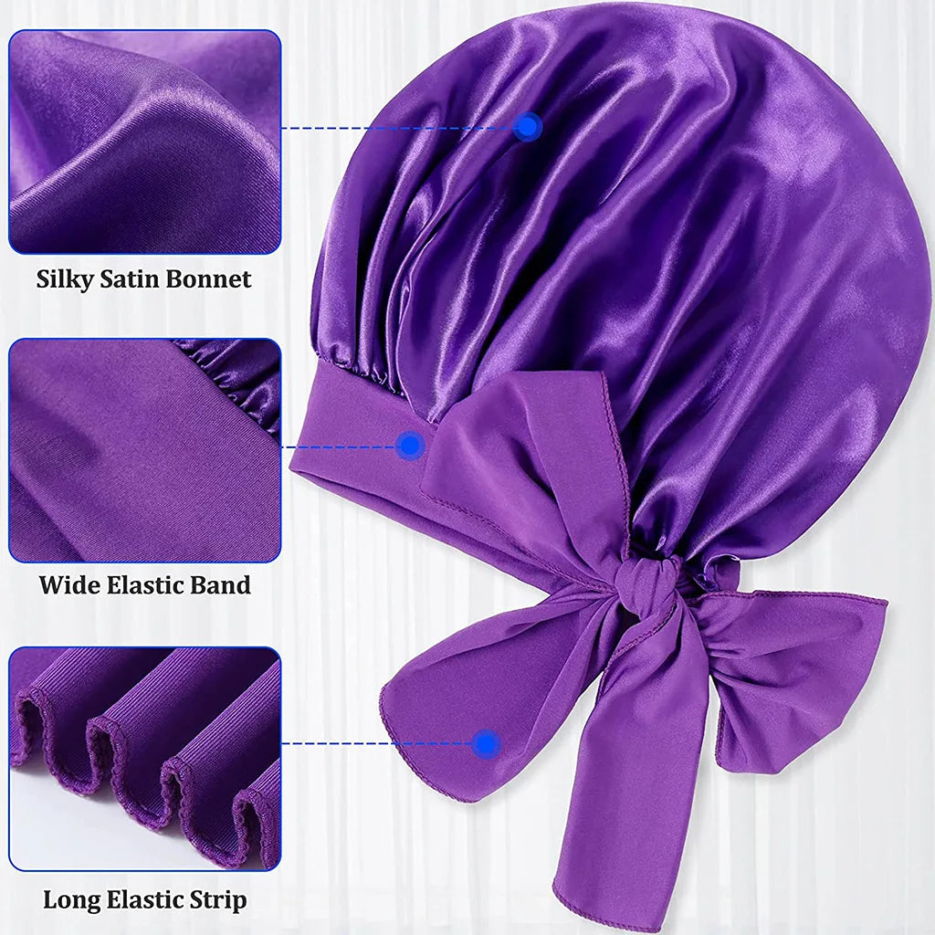 Satin bow bonnet