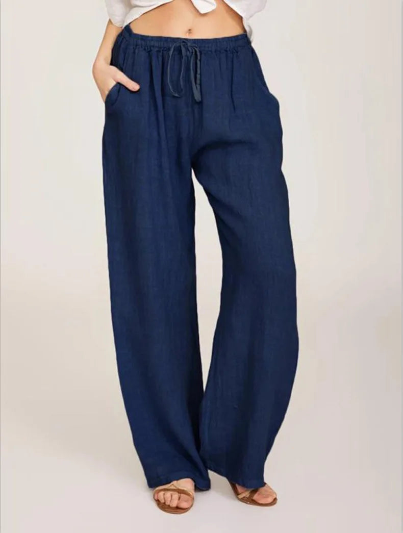 Loose Hemp Casual Pants