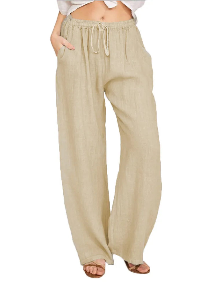 Loose Hemp Casual Pants