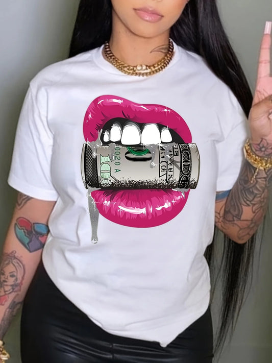 Money Lips graphic tee