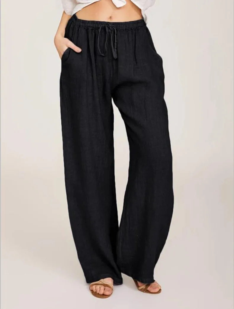 Loose Hemp Casual Pants